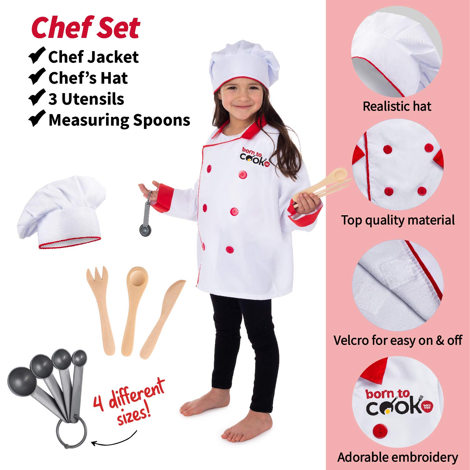 Born Toys gardener costume hat enhances outdoor role play.