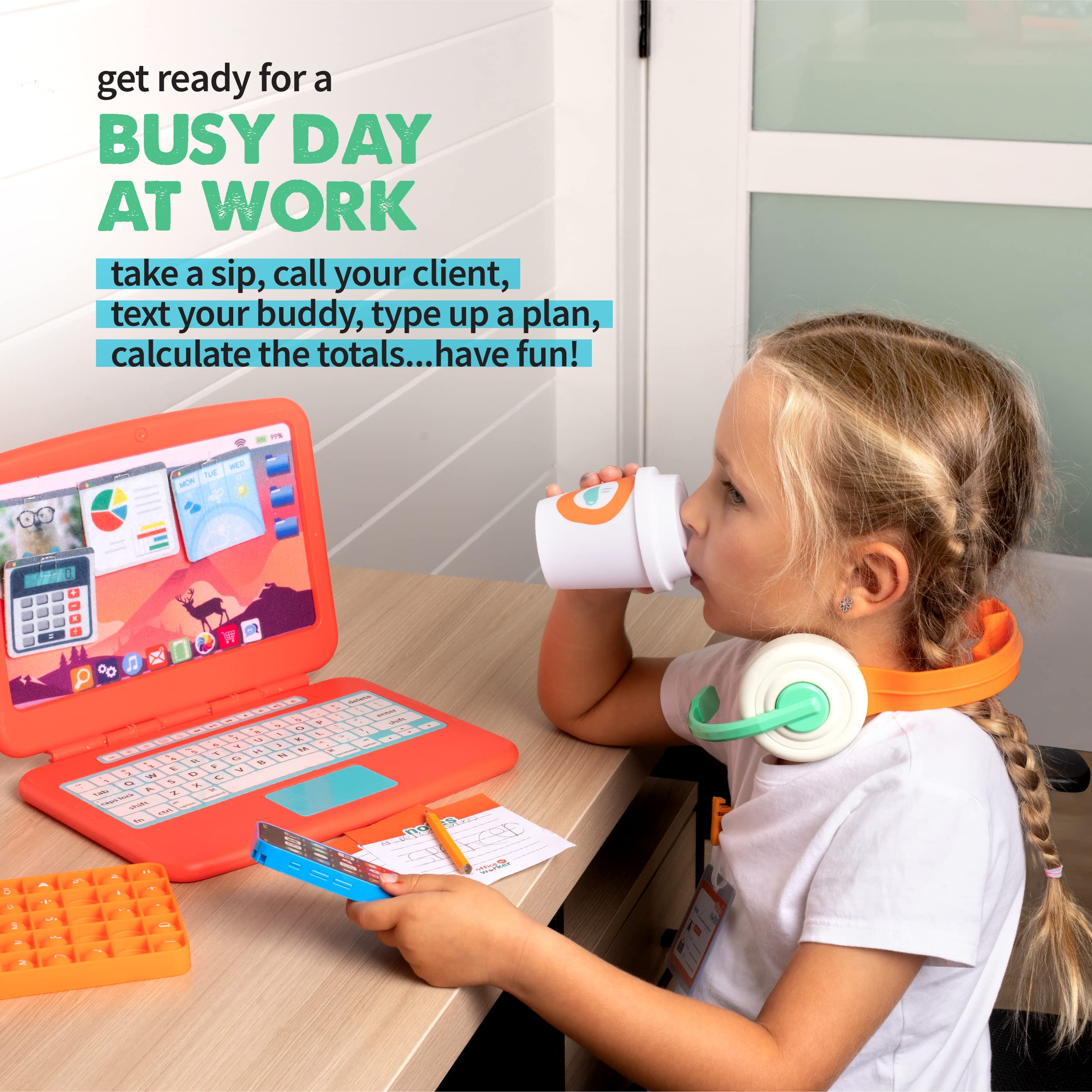 Born Toys notepad and pen for drawing and pretend note-taking