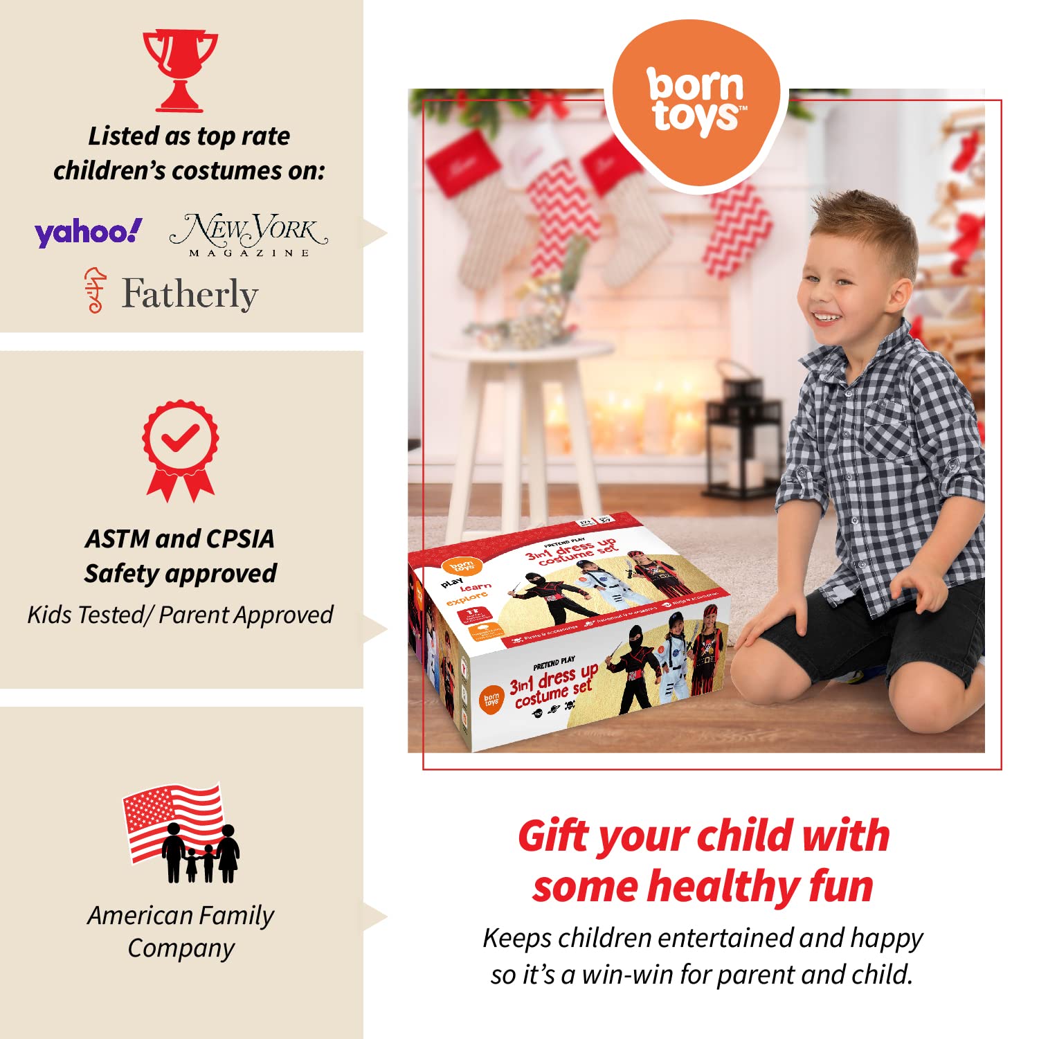 Born Toys officially licensed set offering durable build and satisfaction guarantee