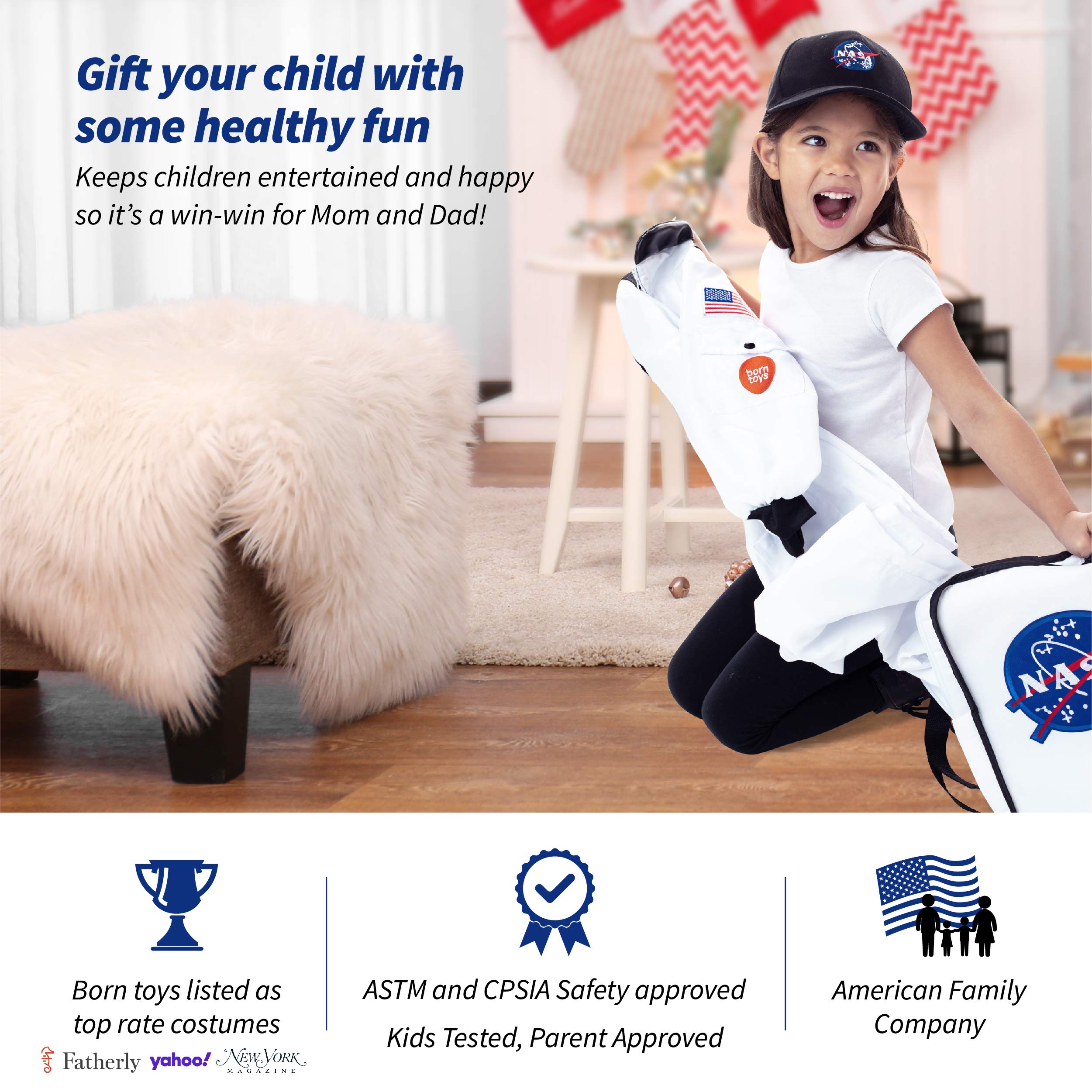 Born Toys pirate costume set for kids, invites swashbuckling adventures during playtime.