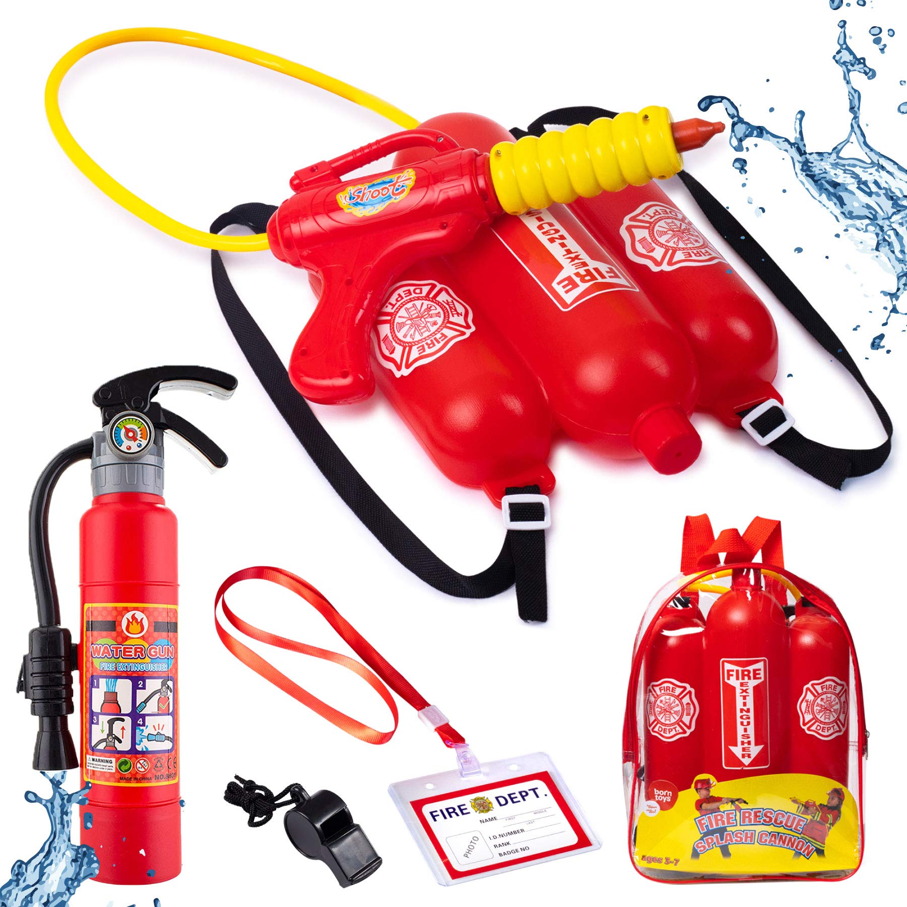 Born Toys water gun backpack; ideal for outdoor water play and adventures.