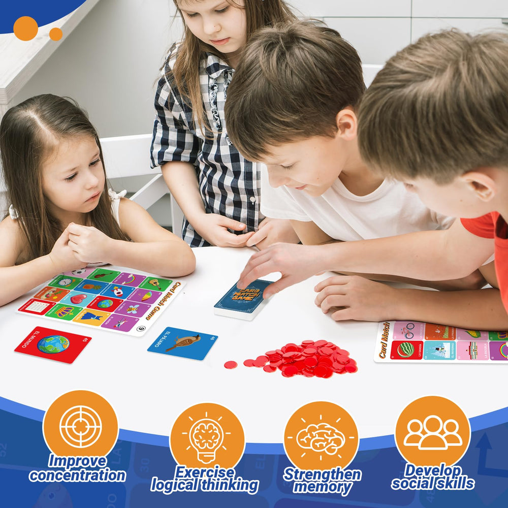 Bosctanuc Loteria red chips provide tactile markers.