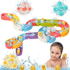 Bosizhang bath toy set featuring the duck slide track for engaging water play