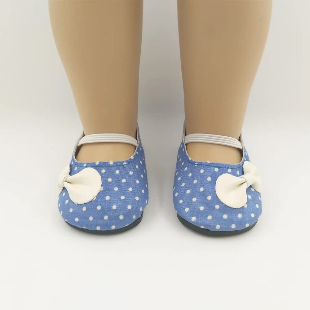 BOSOIRSOU 18-inch doll dance shoes for pretend performances.