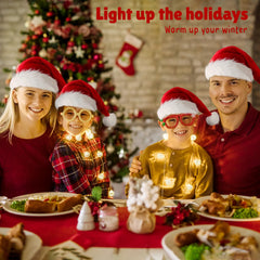 BOSONER Santa Hat Light Up plush fabric emphasizes soft, durable materials.