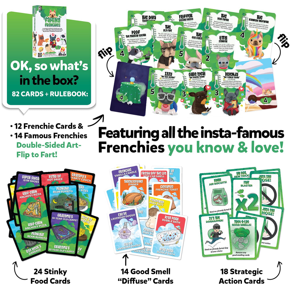 BOSS DOG GAMES Farting Frenchies family game night with friends and kids