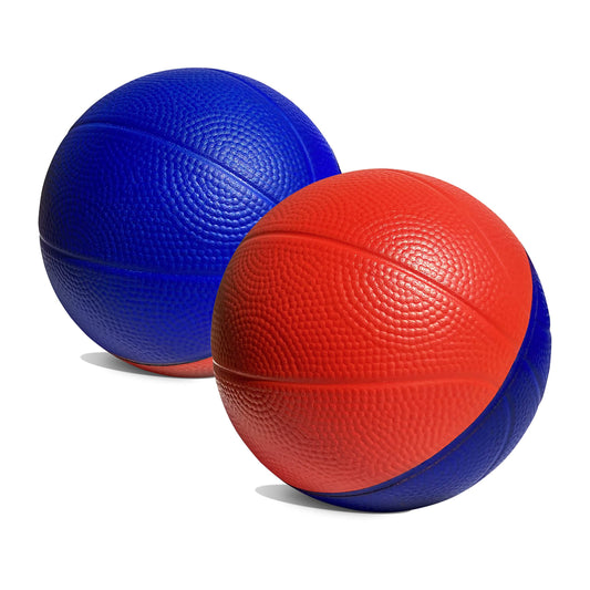 Botabee 4-inch blue mini foam basketball with soft touch for tiny hands.