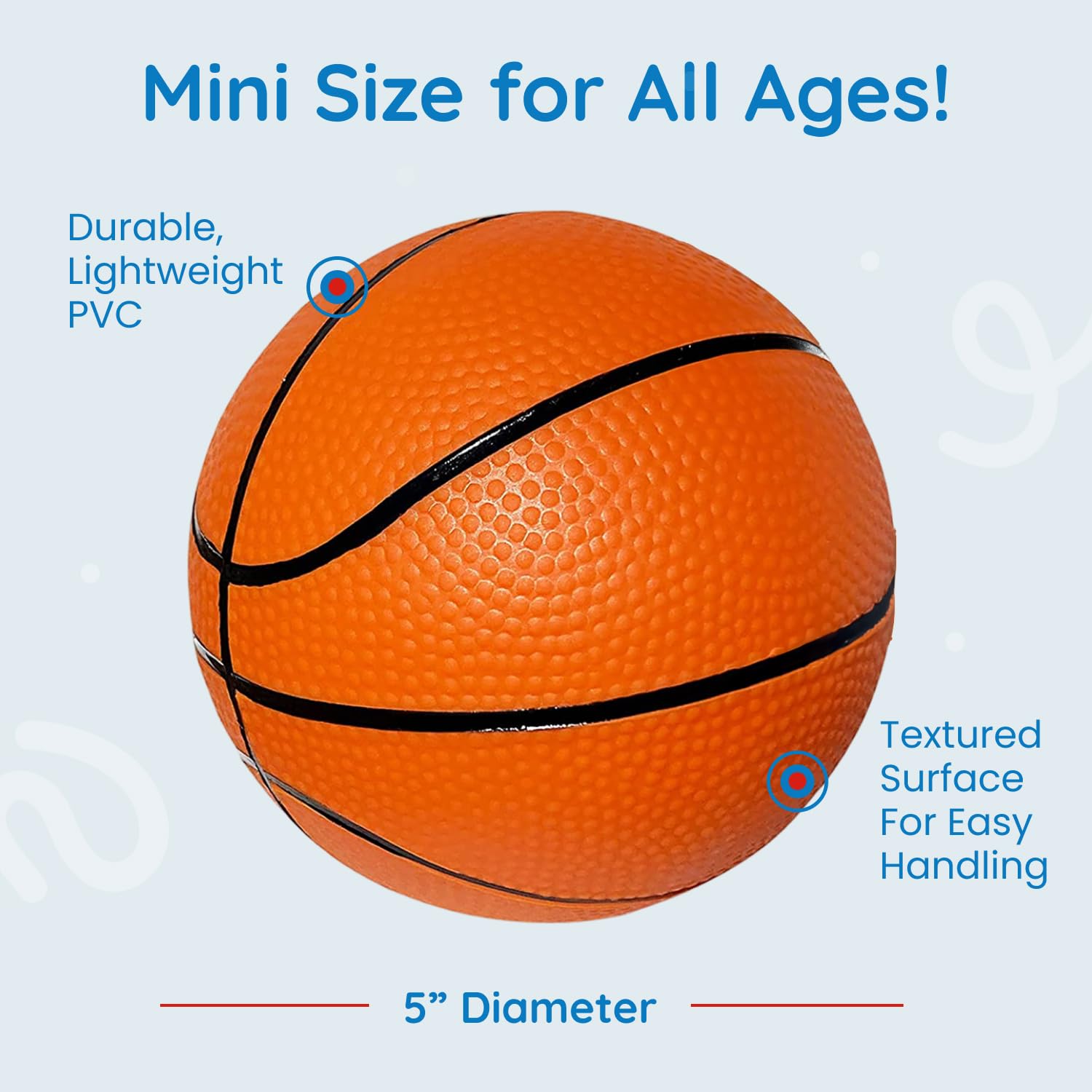 Botabee mini basketball for kids with easy grip texture and anti-slip surface.