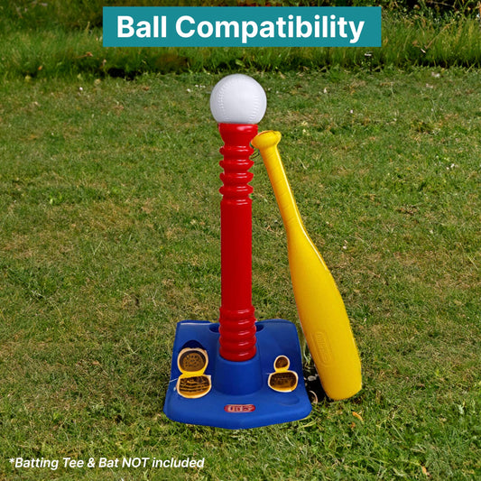 Botabee T-Ball ball shows soft, durable plastic for safe outdoor play