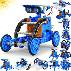 Bottleboom STEM 13-in-1 solar robot kit assembly for hands-on learning with solar power.