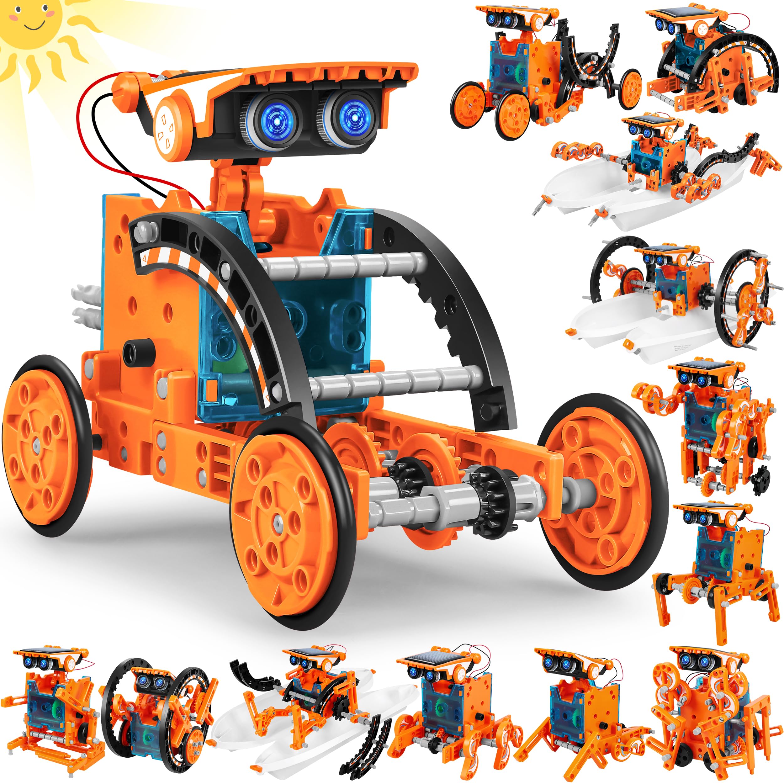 Bottleboom STEM 13in1 robot kit: assembly in action promotes hands-on learning.