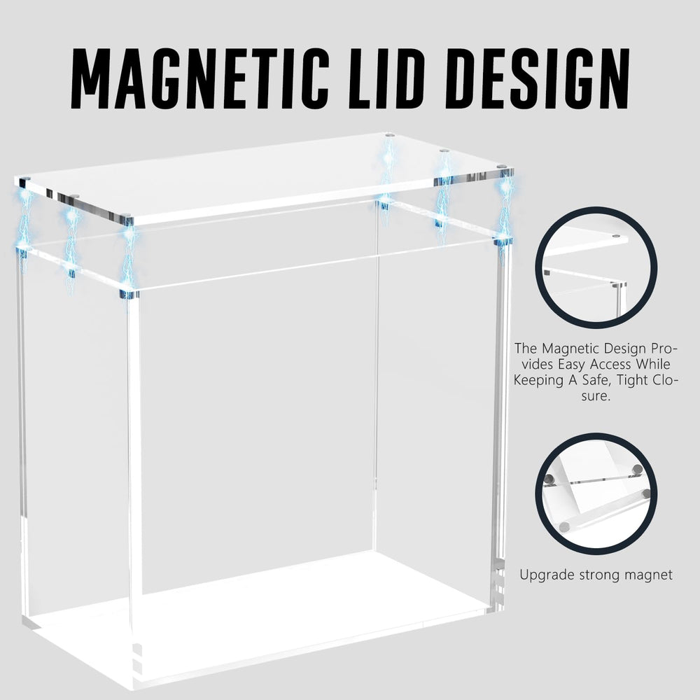 Botyboty magnetic lid securely closes for safe display and quick access.