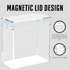 Botyboty magnetic lid securely closes for safe display and quick access.