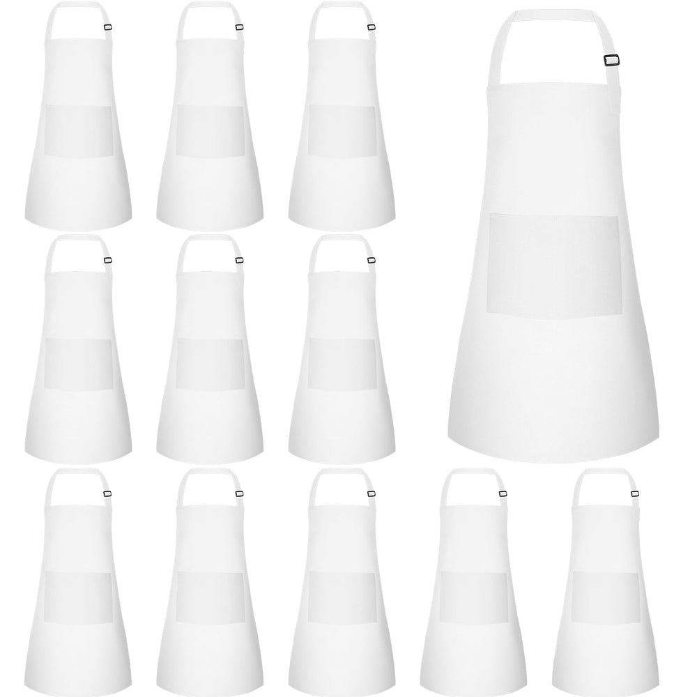 Bouboni kids apron 12-pack front view; durable and adjustable for growing children.