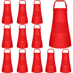 BOUBONI kids apron red bulk pack 12 keeps kids clean during arts and crafts