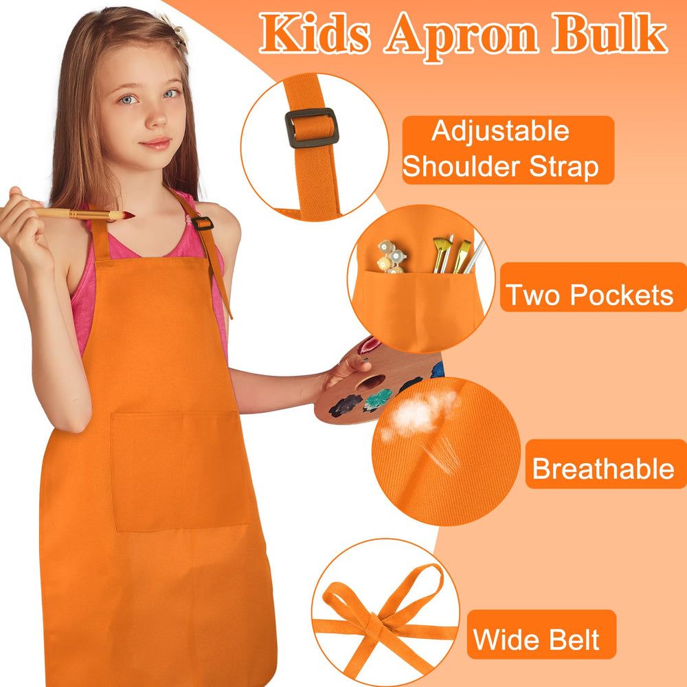 BOUBONI kids apron featuring two pockets to keep brushes and pencils handy.