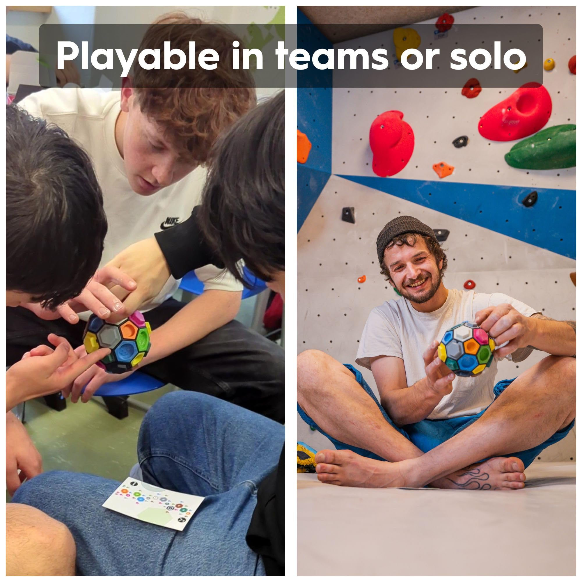 BOULDERBALL Team Climb expansion displayed with routes for cooperative challenges.