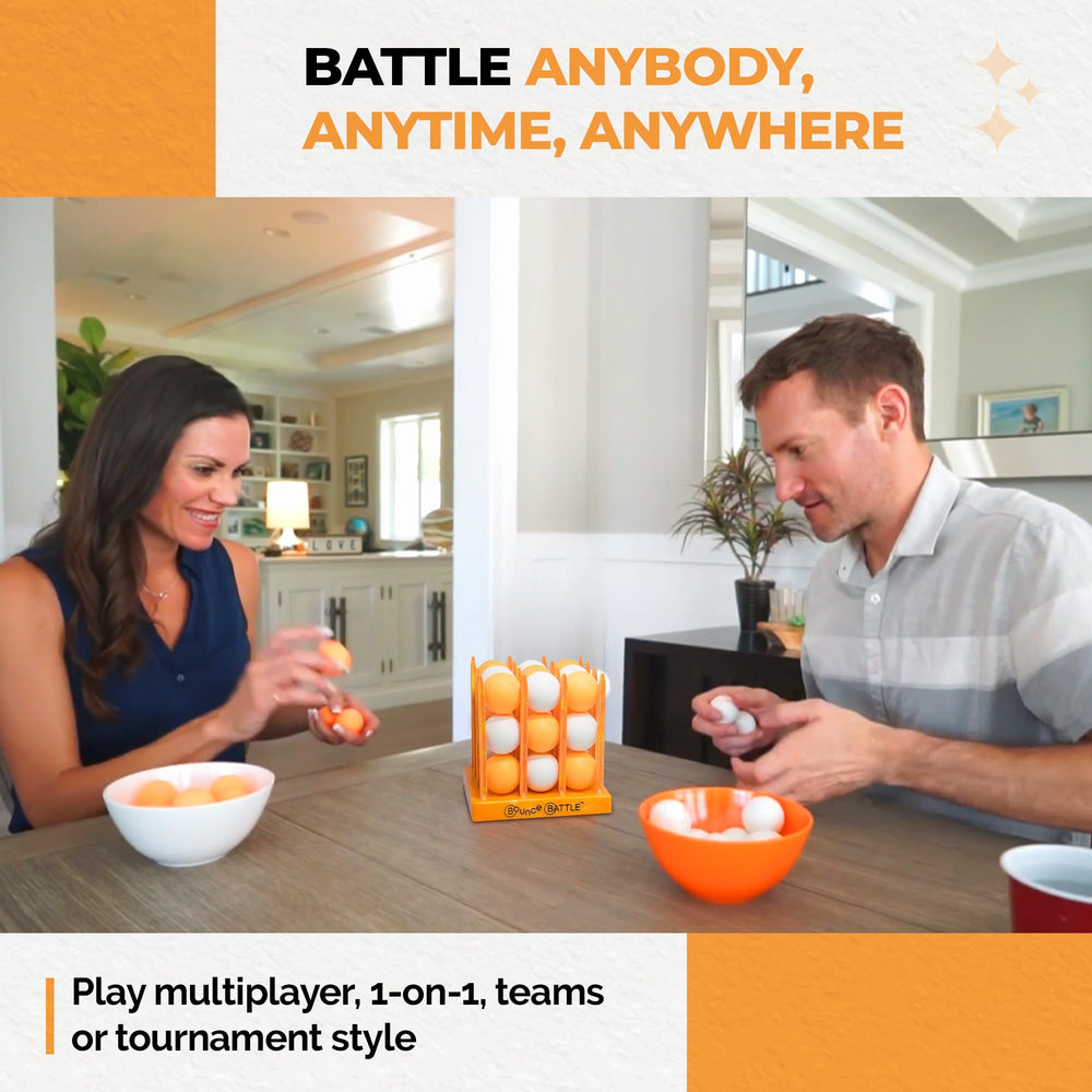 Bounce Battle Marbled Edition marble cube at center for strategic play
