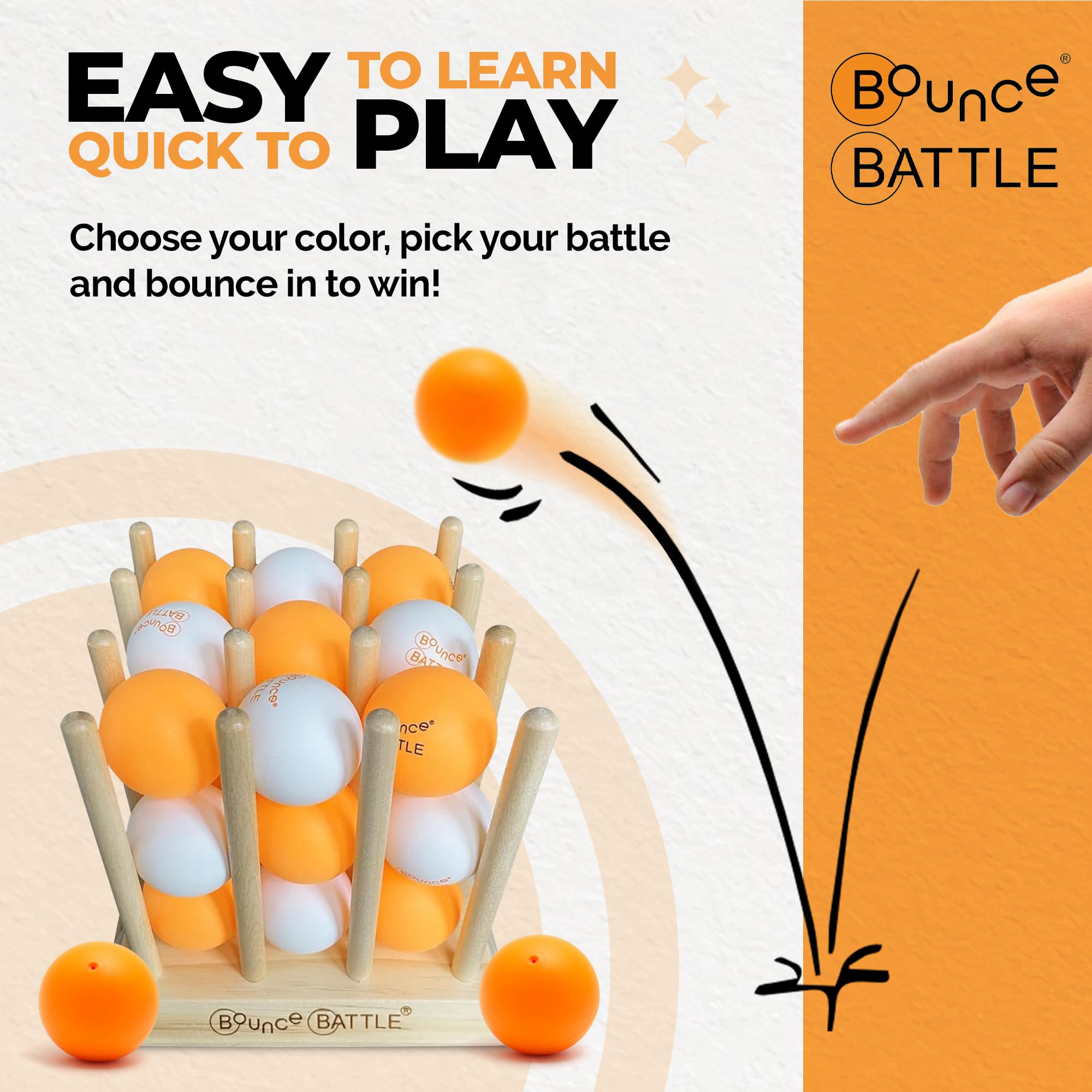 Bounce Battle Wood Edition balls 27; consistent bounce for fast rounds.