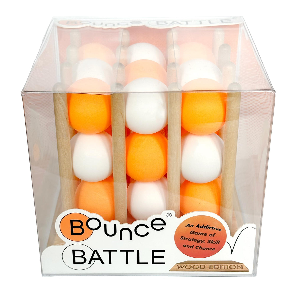 Bounce Battle Wood Edition cube; handcrafted piece enhancing accuracy and control.