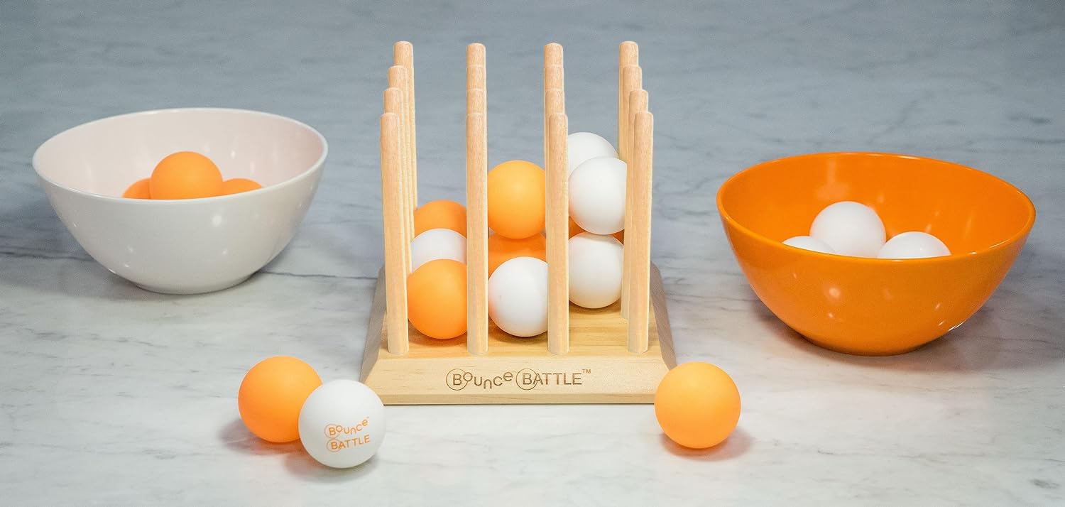 Bounce Battle Wood Edition wood grain close-up; premium craft meets durable play.