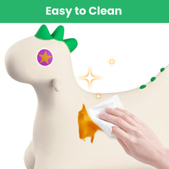 Bouncy Pals Dinosaur Hopping Horse dual handles help little grip safely.