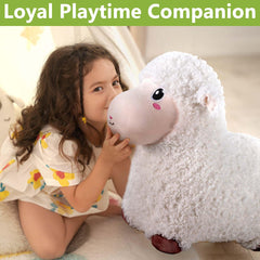 Bouncy Pals Sheep Hopper features durable stitching for long-lasting hops