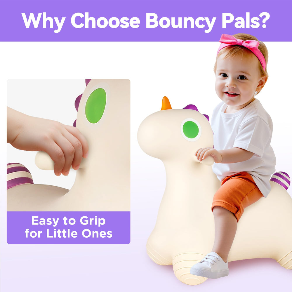 Bouncy Pals Unicorn Hopper supports motor skills as toddlers bounce and steer