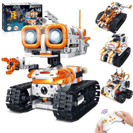 Bouraw 4-in-1 robot kit being assembled for hands-on learning