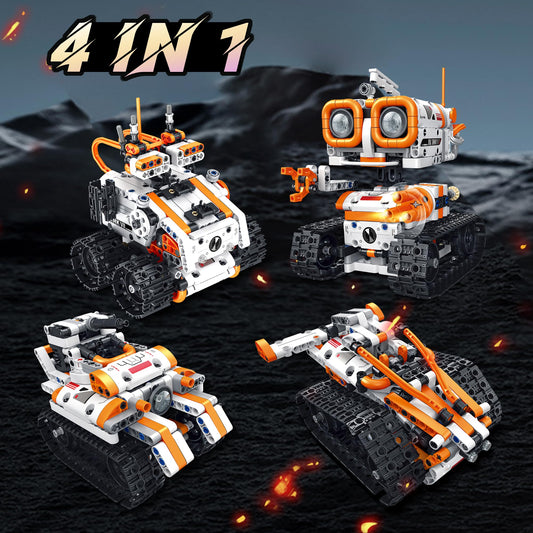 Bouraw robot car model in action showing versatile build options