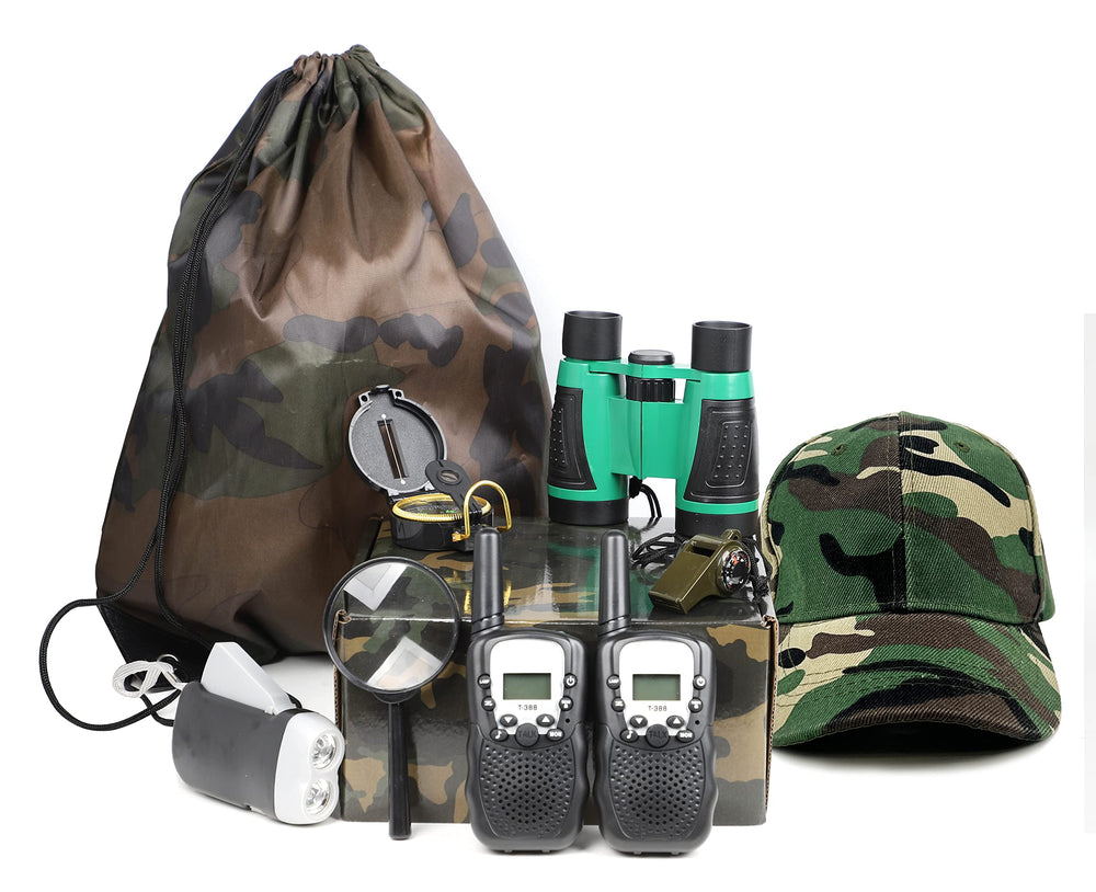 Box O' Mart walkie talkie for kids enabling safe outdoor communication and play.
