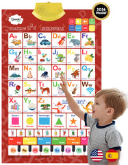 Boxiki Kids bilingual wall chart shows ABC letters for early language exploration.