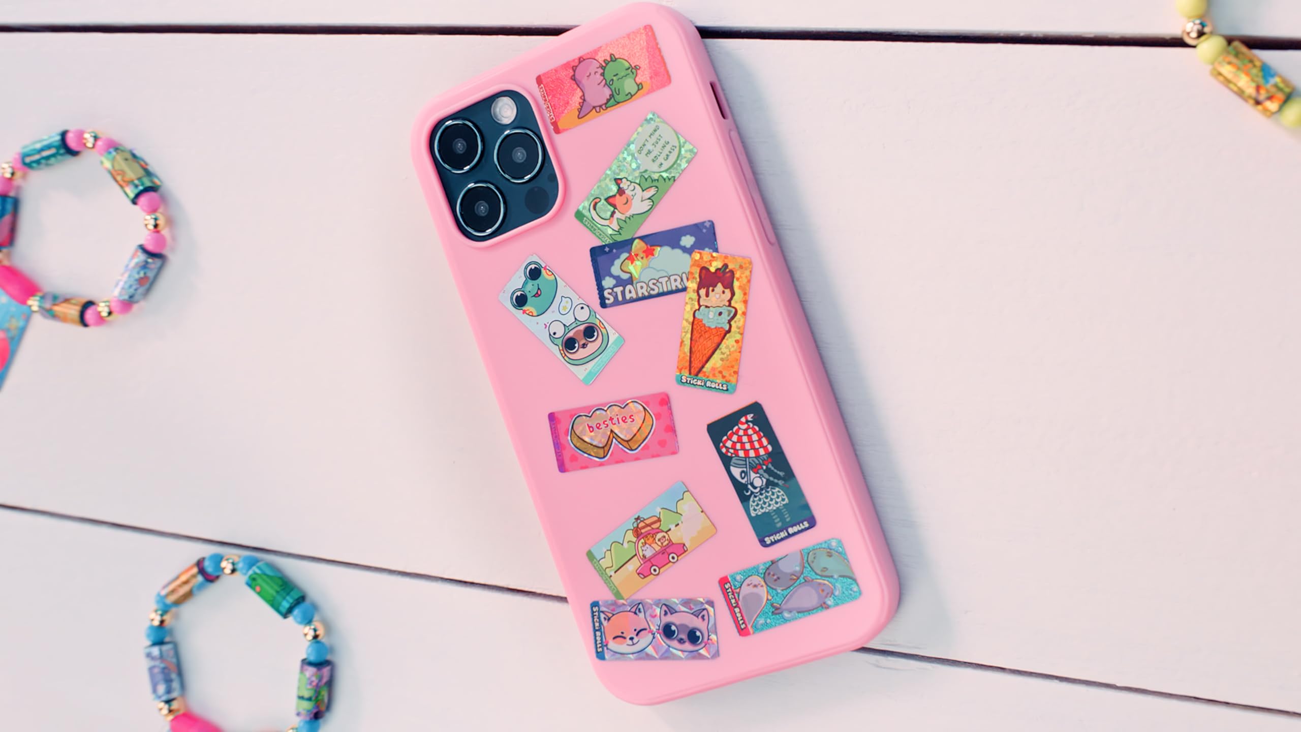 BoxLunch Sticki Rolls bracelet's holographic shine enhances any craft project.
