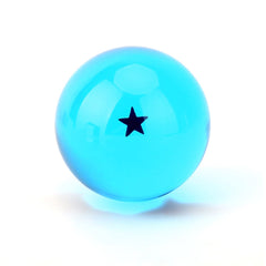Boxtree blue-star crystal ball close-up shows vibrant color and sparkle suitable for display