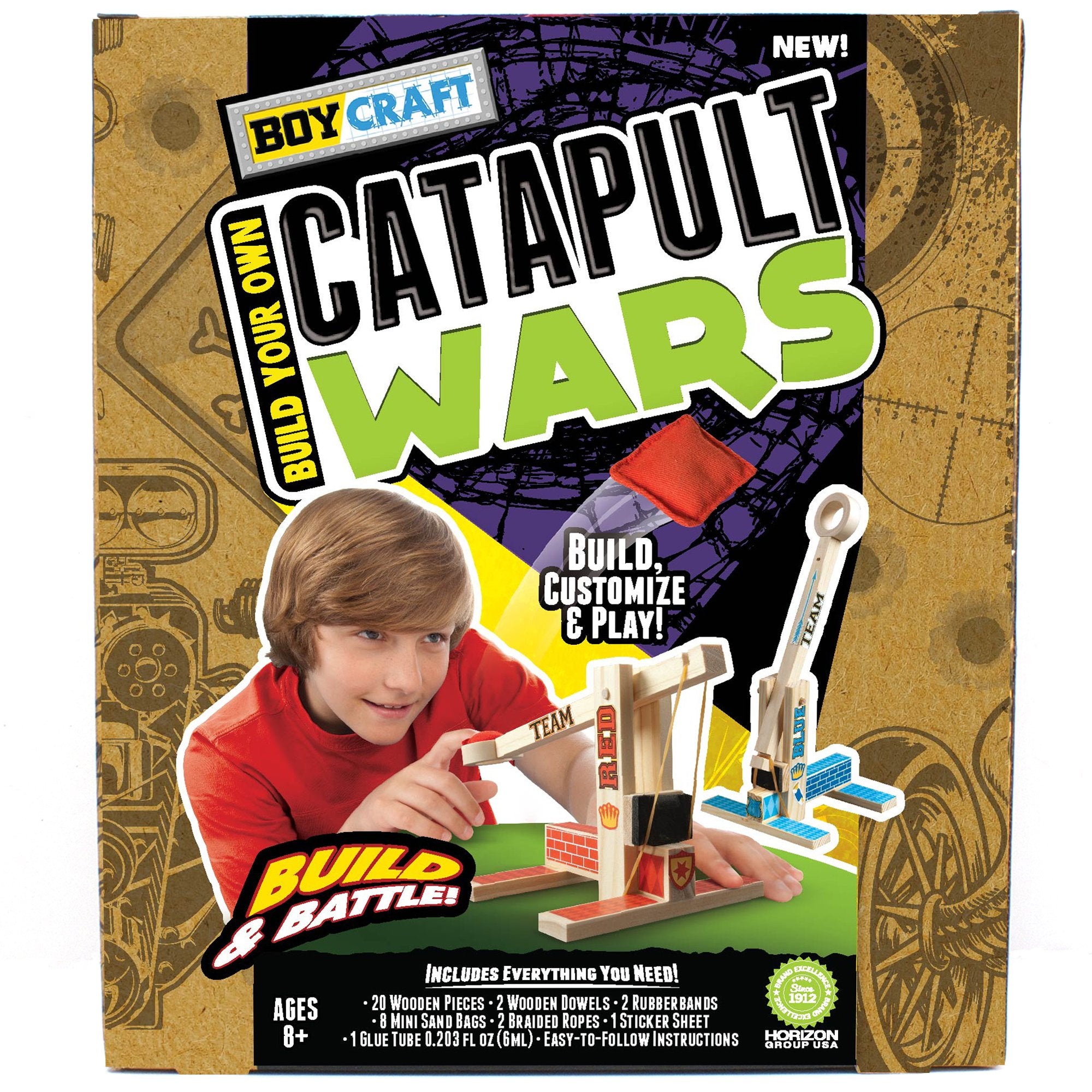 Boy Craft Catapult Wars dowels for sturdy catapult construction.