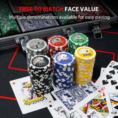 Boyzhood 39mm casino-size chips designed for Hold'em and blackjack.
