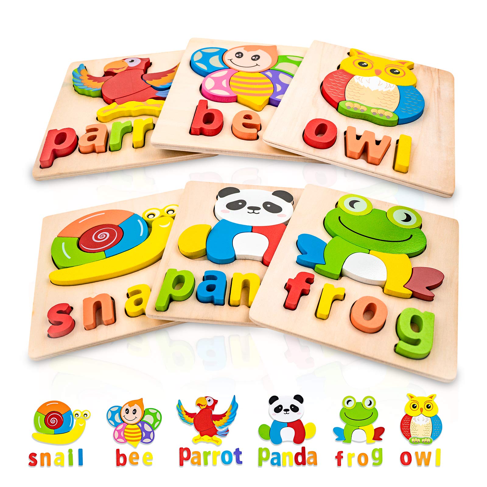BOZE SUPOD toddler panda puzzle supports early literacy and fine motor skills.