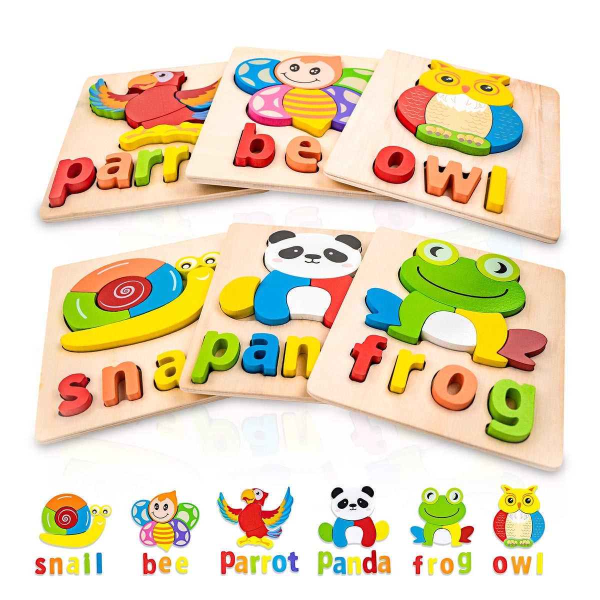 BOZE SUPOD toddler panda puzzle supports early literacy and fine motor skills.