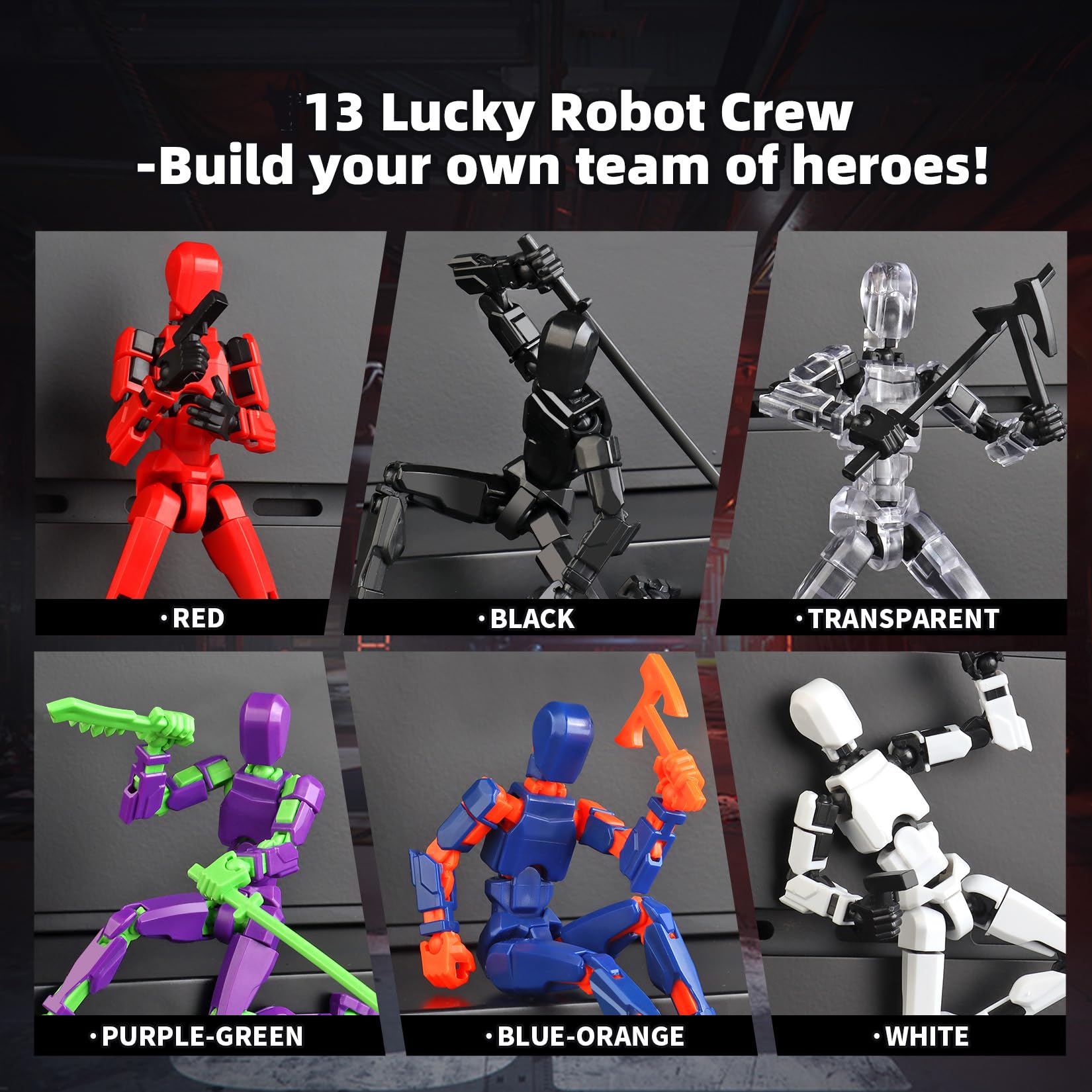 BOZOBO 6-color figures collection for mix-and-match display.