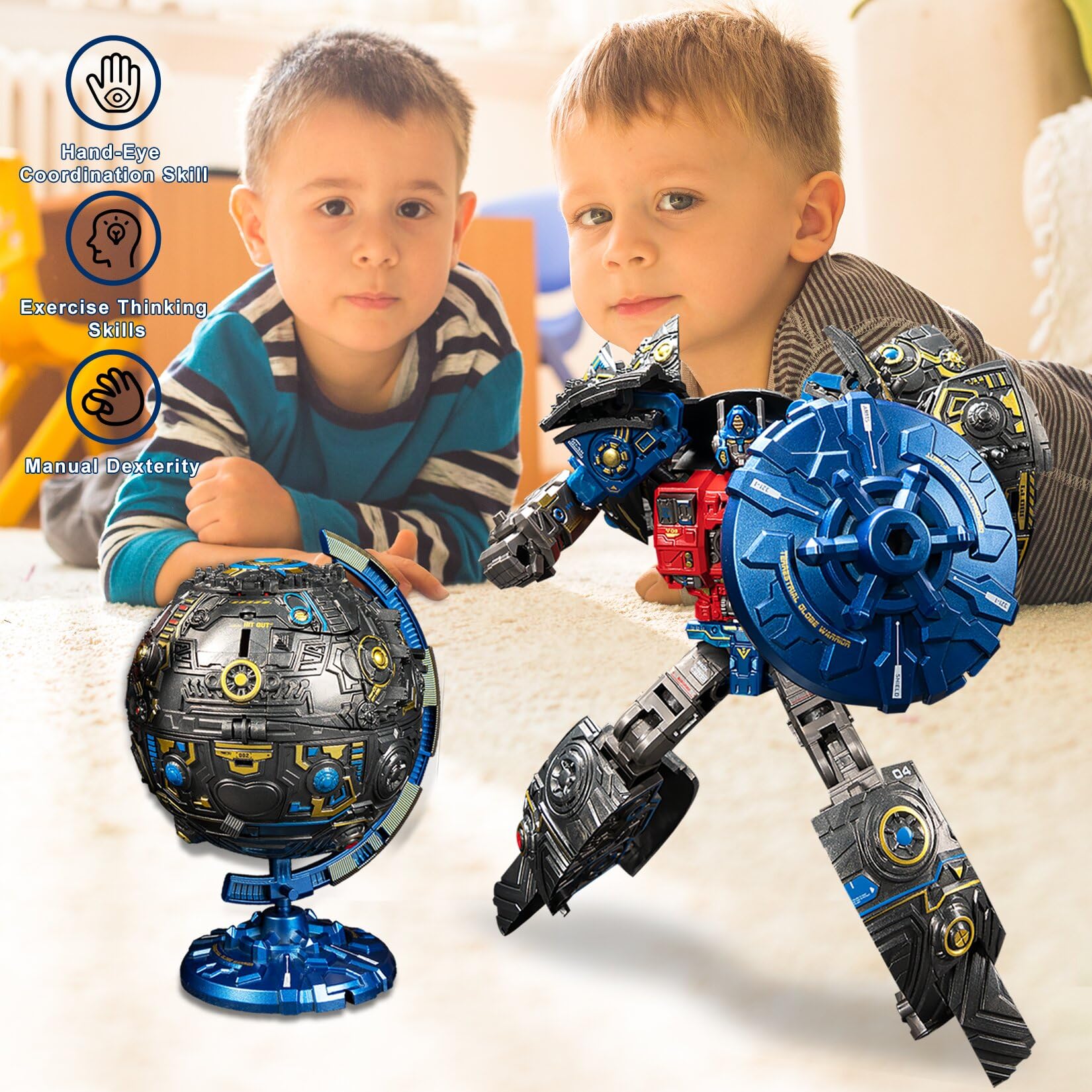 BOZOBO kid interacting with the robot form enhances coordination