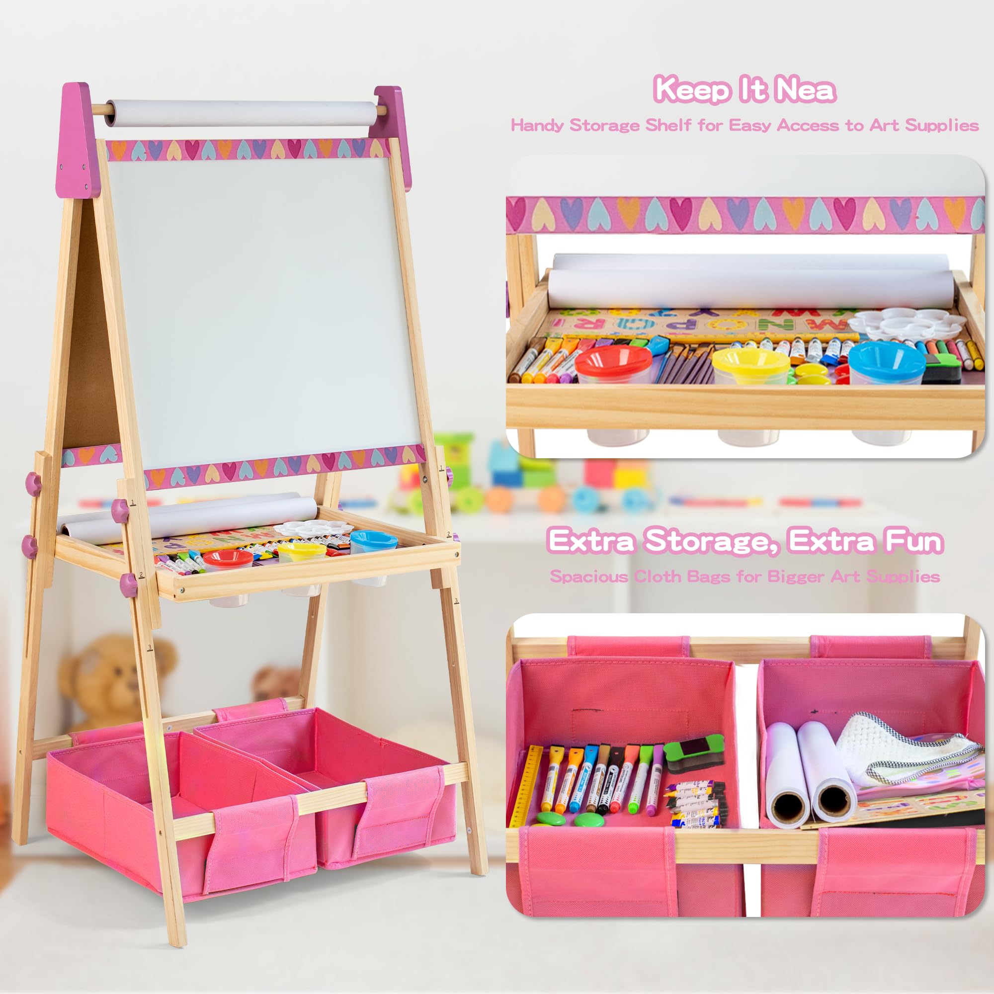BPMFKID adjustable height feature grows with your child for comfortable drawing.