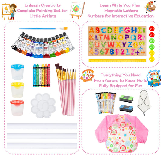 BPMFKID 3-in-1 easel with magnetic whiteboard ideal for quick doodles.