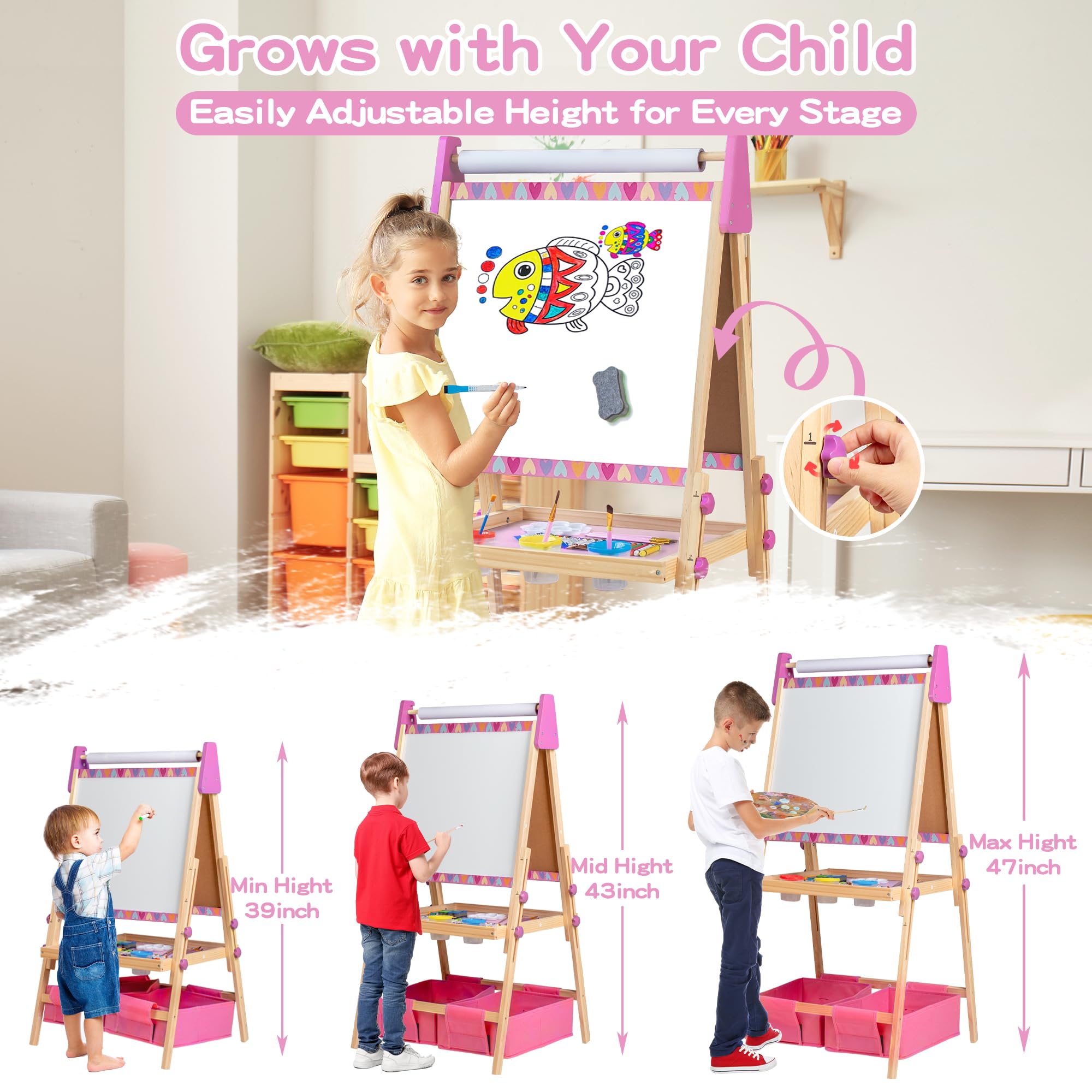 BPMFKID three paper rolls provide endless paper for creativity.