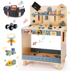 bpmfkid deluxe wooden workbench with tools promotes imaginative building play