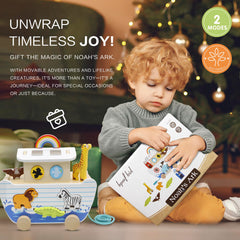 bpmfkid Noah's Ark safe natural wood with non-toxic paint.
