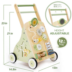 BPMFKID wooden walker easy assembly with illustrated instructions.