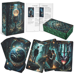 BQLXBABLT tarot deck forest scene card for introspective readings