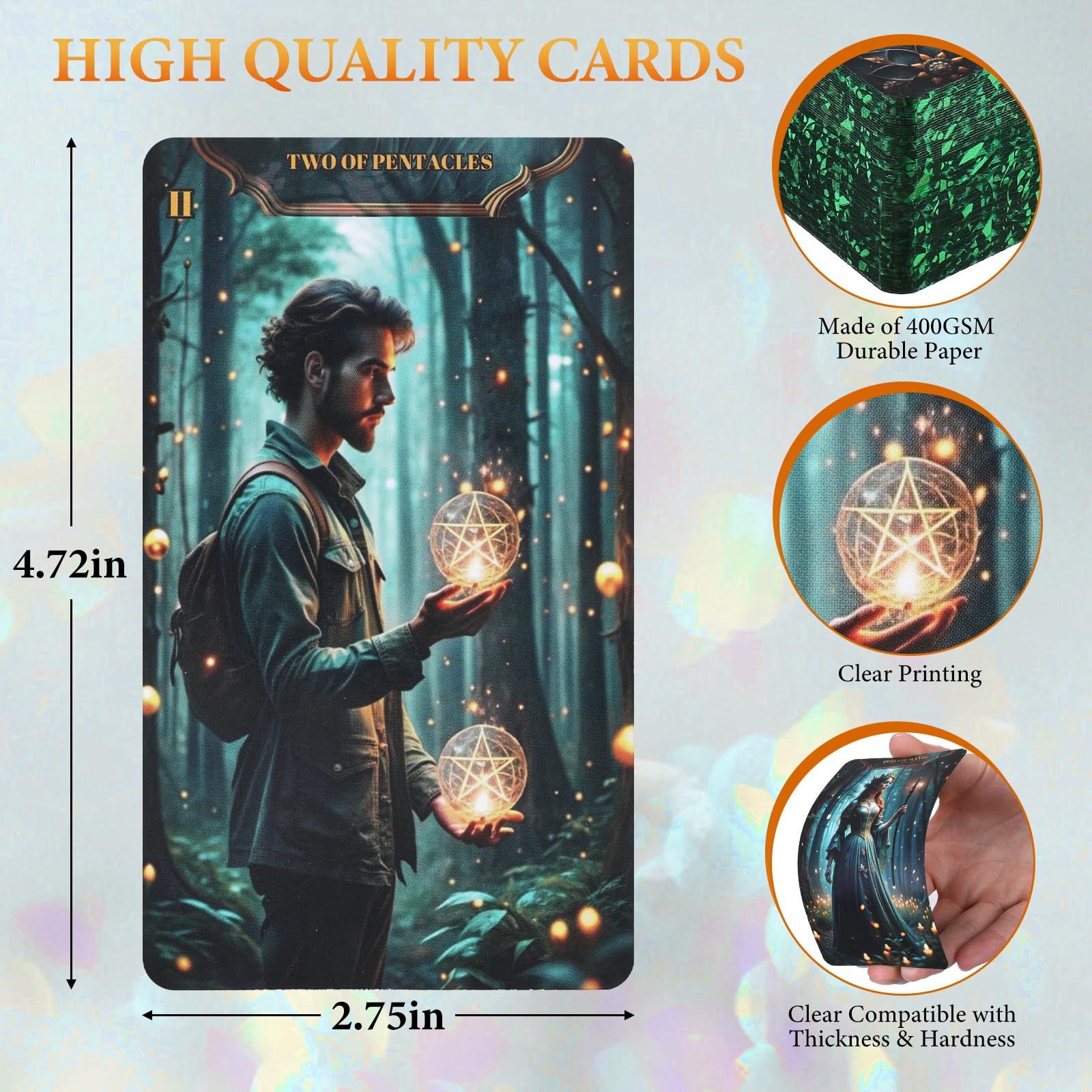 BQLXBABLT tarot deck shuffles smoothly for daily readings
