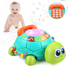 BQU bilingual turtle toy crawling action promotes motor exploration and play