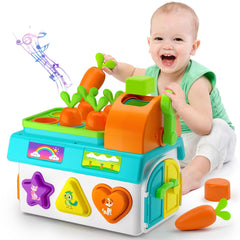 BQU Montessori shape sorter engaging for fine motor skills and shape recognition.